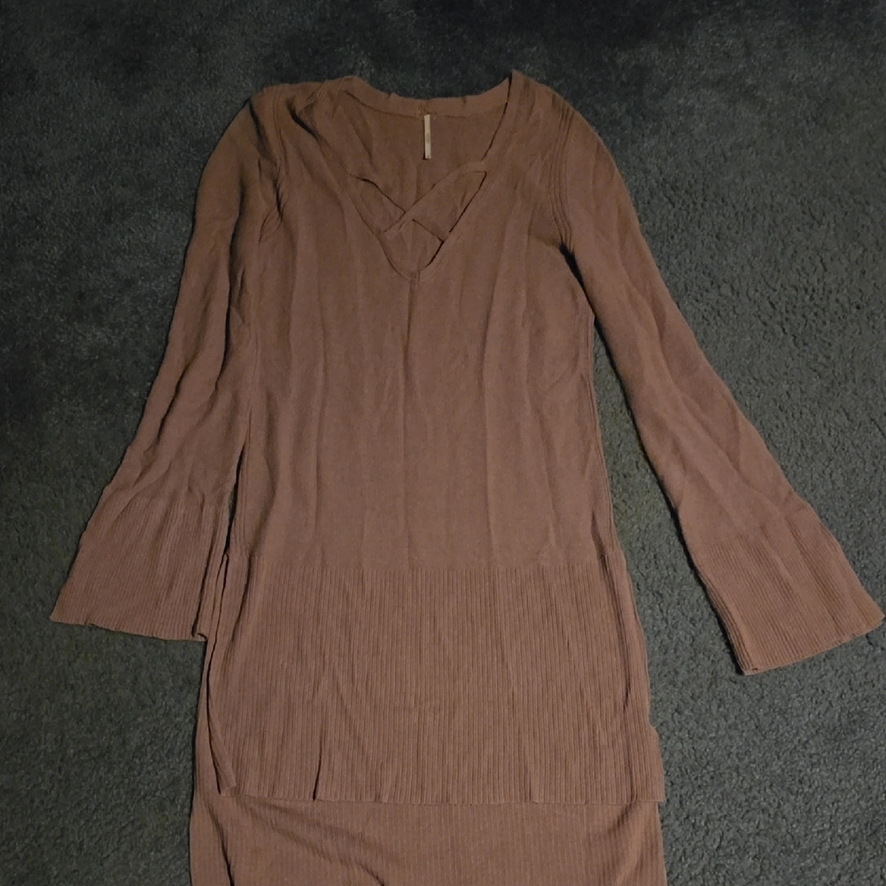 Free People Mauve Crew Neck Sweater
